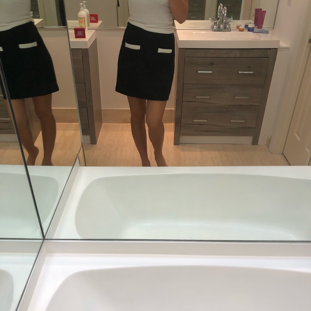 Black Cotton Skirt.